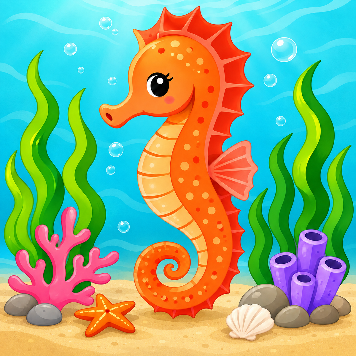 Sea Pony Easy Paint by Numbers Kit