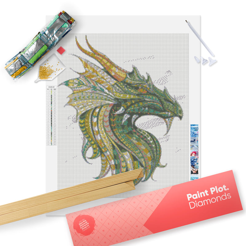 Abstract Dragon diamonds