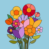 Blue Bloom Bliss Easy Paint by Numbers Kit