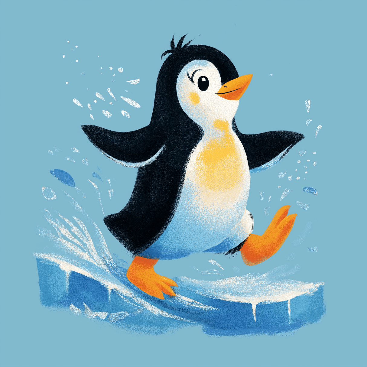 Happy Penguin Easy Paint by Numbers Kit