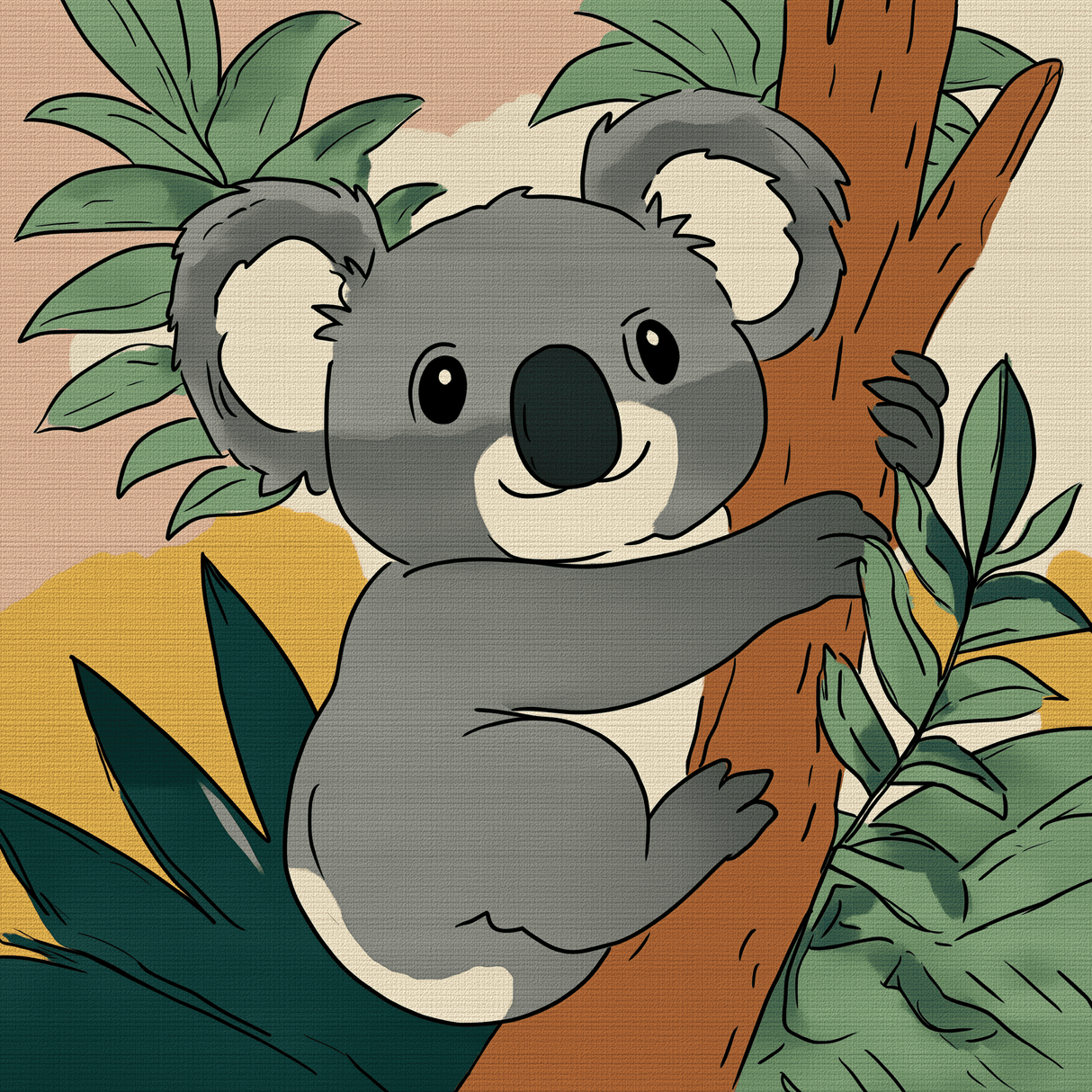 Koala Hug Easy Paint by Numbers Kit