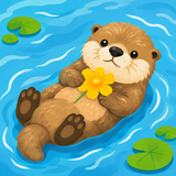 Otter Afloat Easy Paint by Numbers Kit