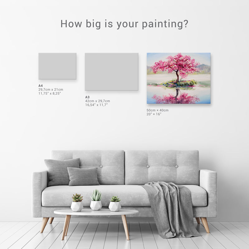 Paint Plot Cherry Tree Island Diamond Painting Kit