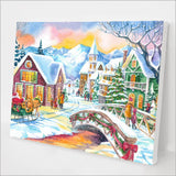 Christmas Painting Bundle 2021 (3 Paintings + 12 pcs brush set + Magnifying Glass)